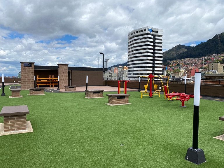 Exclusivo apartaestudio con vista a Bogotá