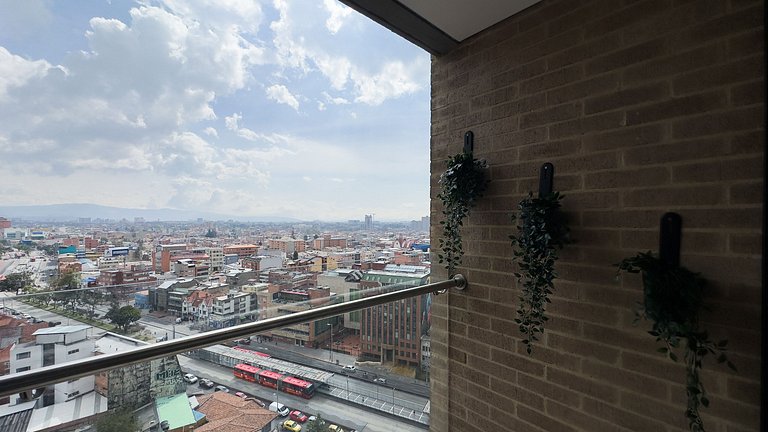 Exclusivo apartaestudio en Bogotá con vista