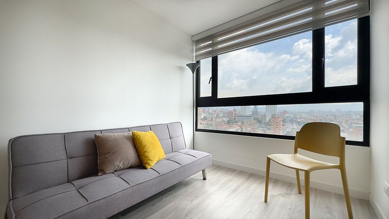 Exclusivo apartaestudio en Bogotá con vista